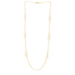 Twistted Link Necklace in 14K Yellow Gold - Lindove