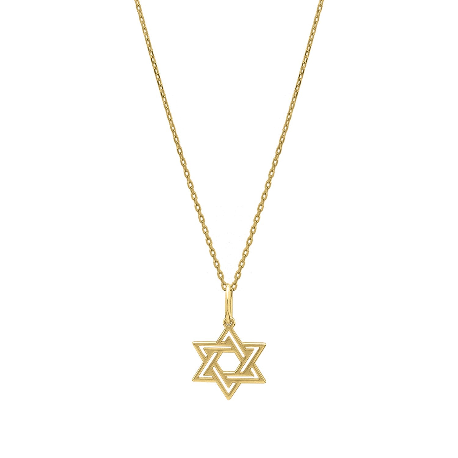 Star of David Necklace in 14K Yellow Gold