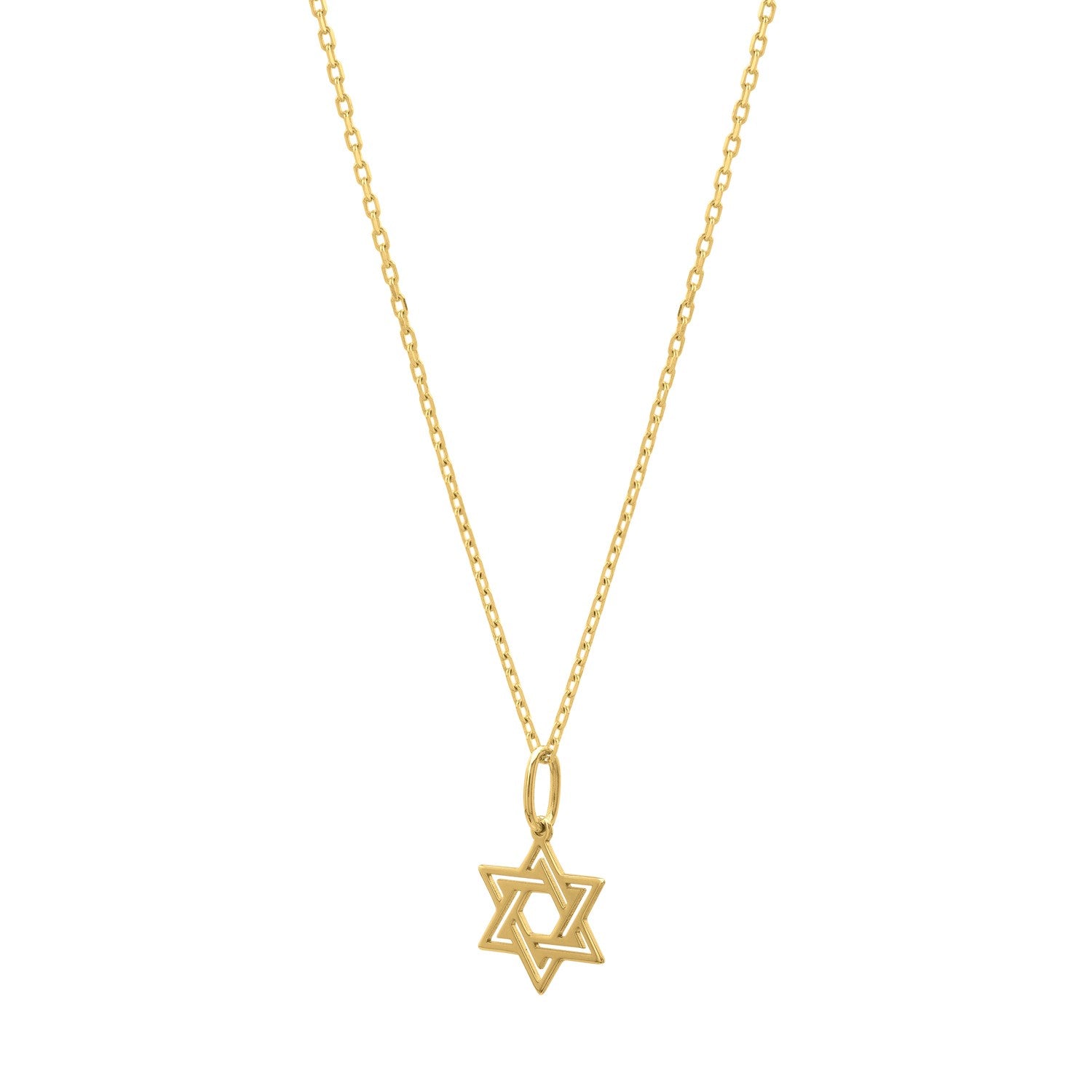 Star of David Necklace in 14K Yellow Gold