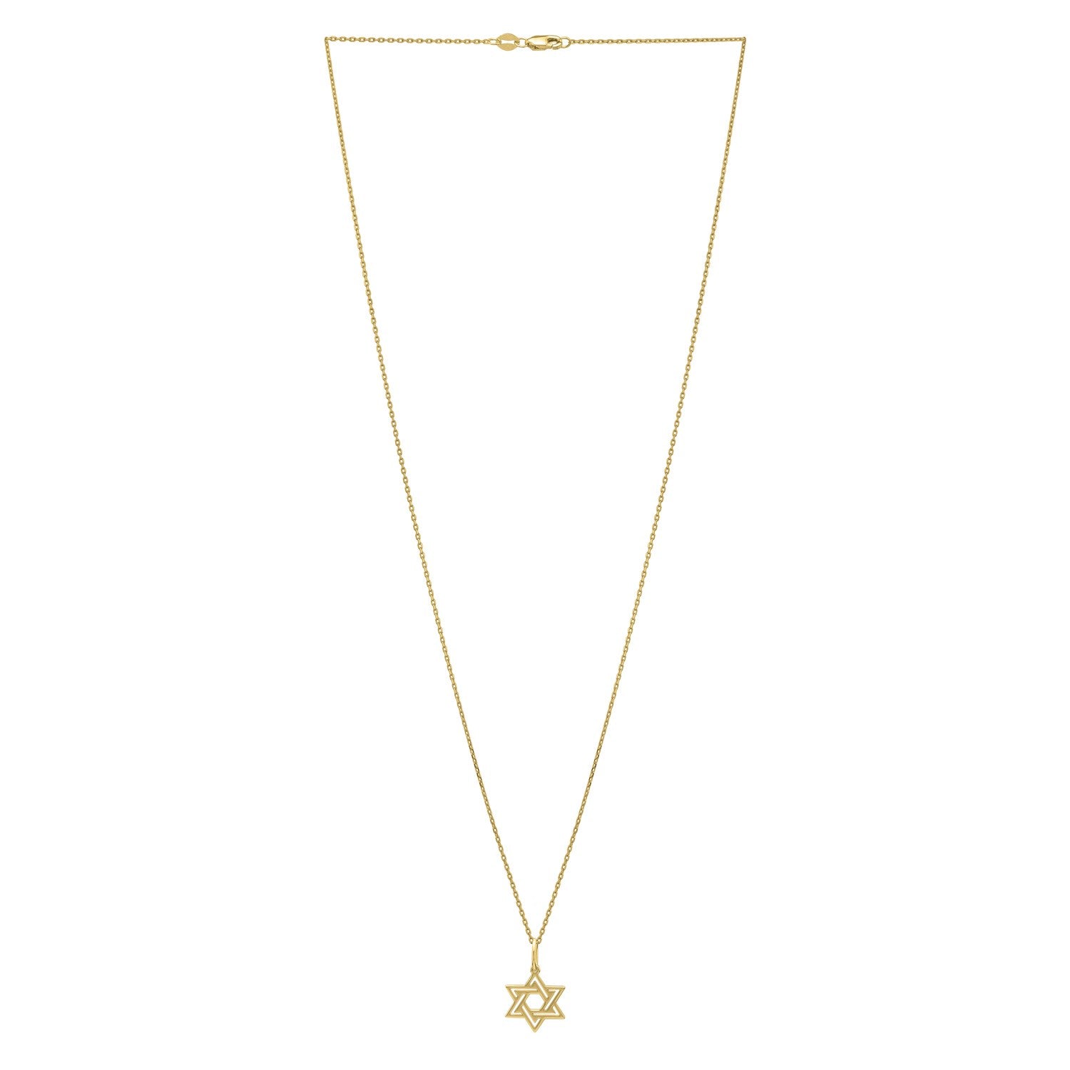 Star of David Necklace in 14K Yellow Gold