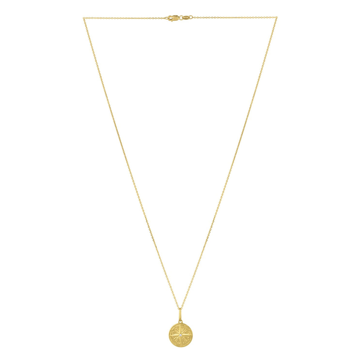 North Star Talisman Necklace in 14K Yellow Gold - Lindove