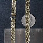 14k Yellow Gold Byzantine Motif Chain Necklace - Lindove