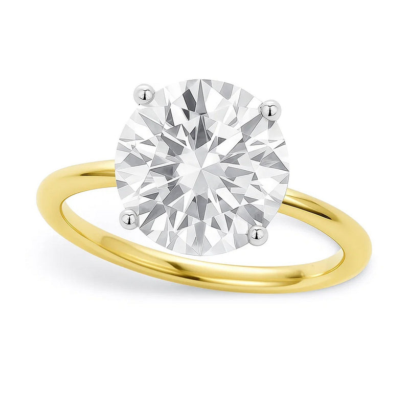 5 Carat Lab Grown IGI G/VS1 Diamond Solitaire Ring in 14K Gold