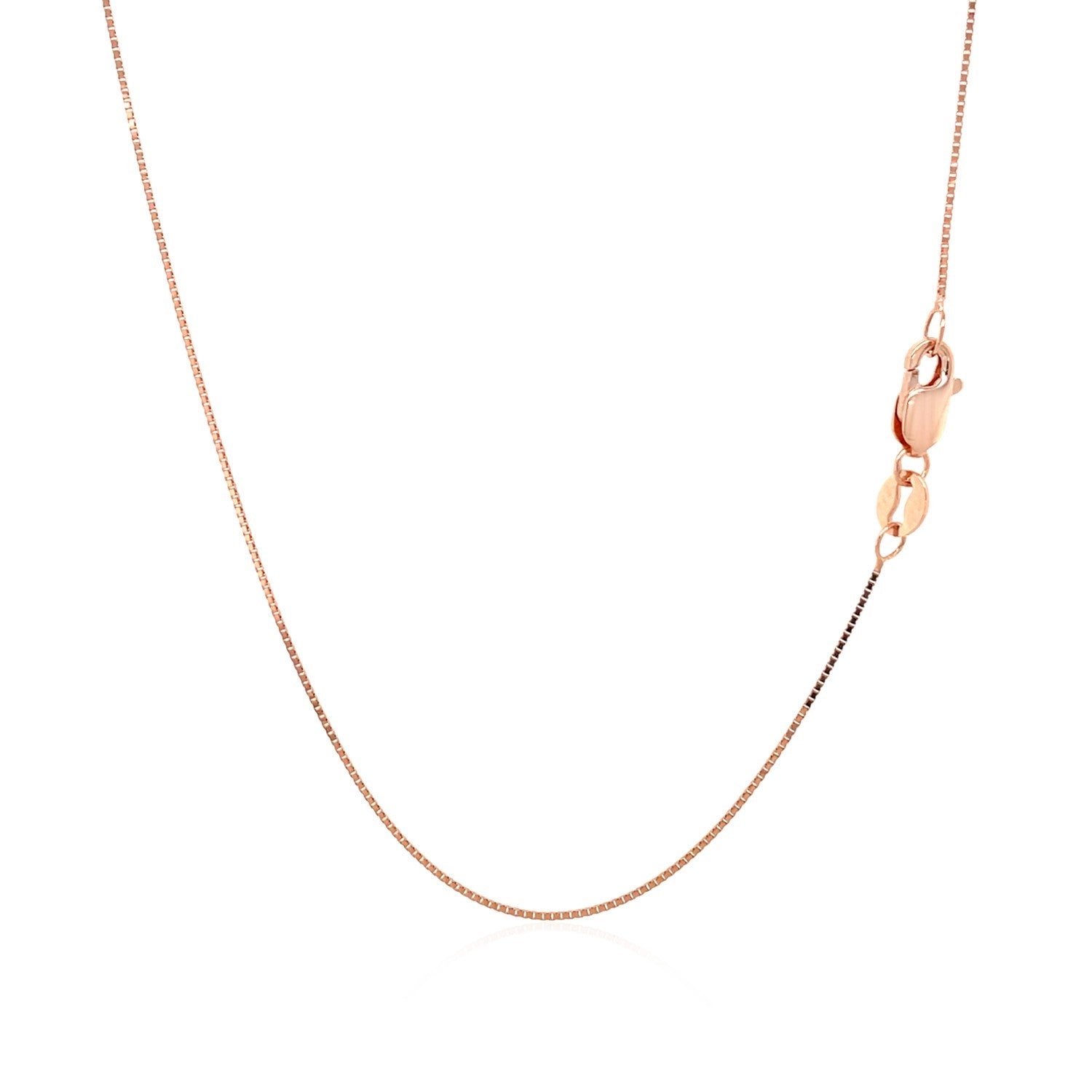 18k Rose Gold Classic Box Chain (0.60 mm)