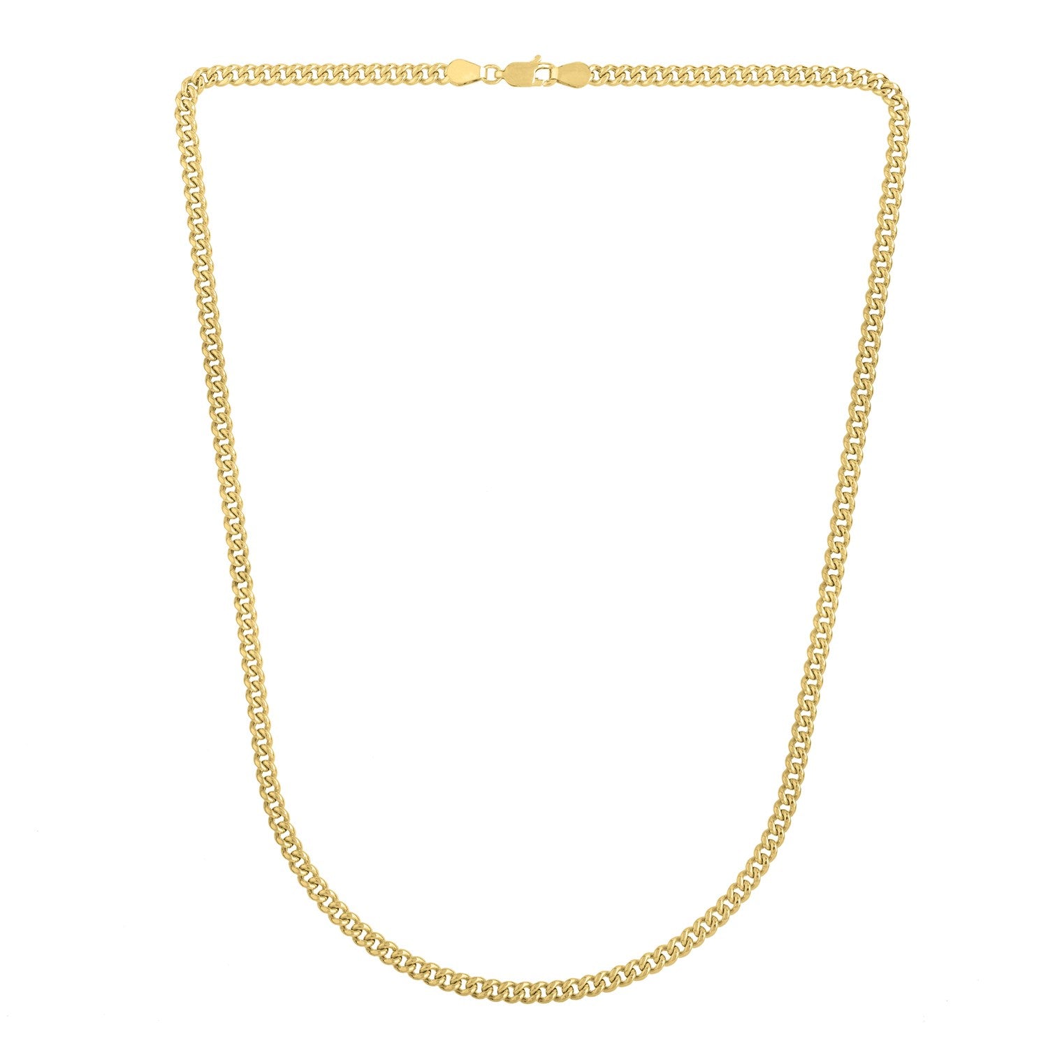 14k Yellow Gold Light Gourmette Chain (3.60 mm) - Lindove