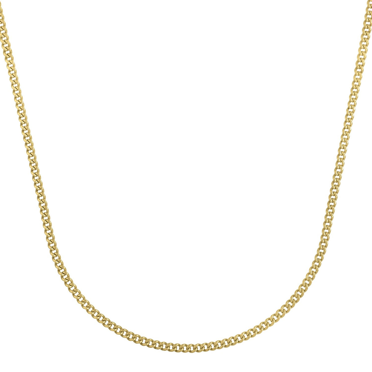 14k Yellow Gold Light Gourmette Chain (2.80 mm) - Lindove