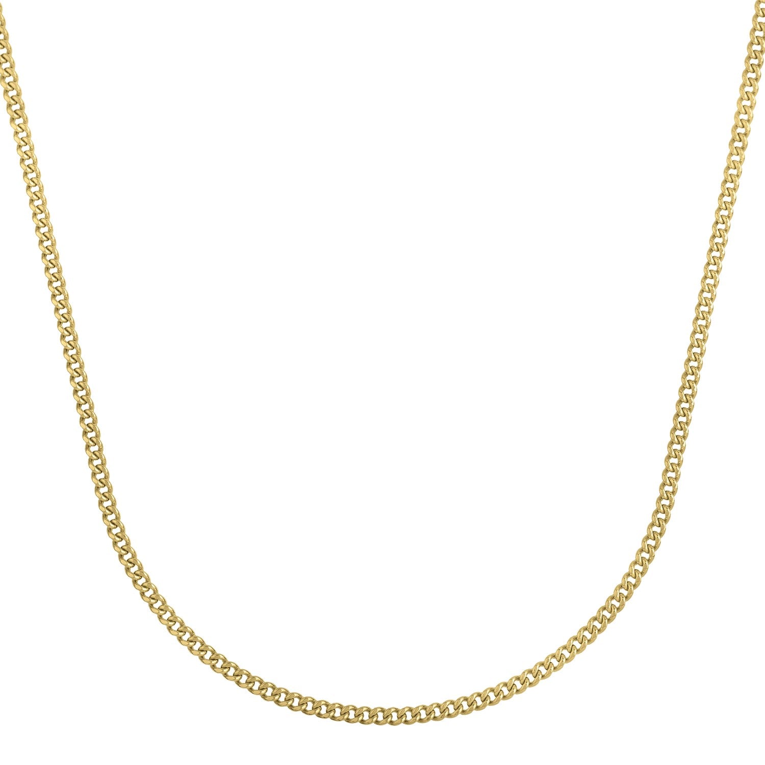 14k Yellow Gold Light Gourmette Chain (2.80 mm) - Lindove