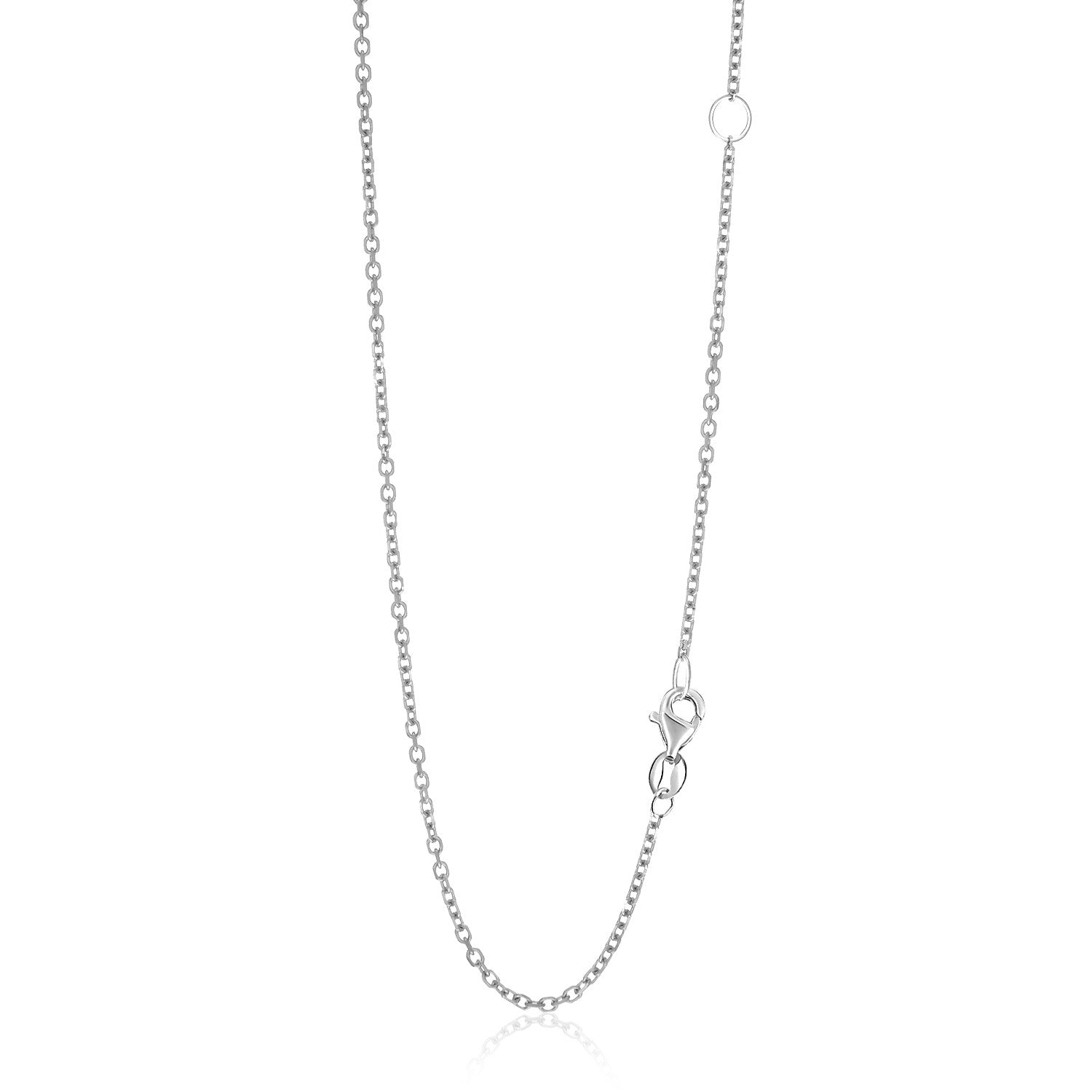 14k White Gold Adjustable Cable Chain (1.50 mm)