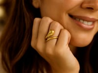 14K Yellow Gold Diamond Cut Stackable Ring (8.40 mm)